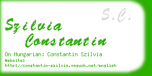 szilvia constantin business card